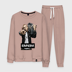 Костюм хлопковый мужской Eminem boombox, цвет: пыльно-розовый