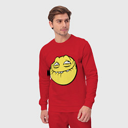 Костюм хлопковый мужской Smiley trollface, цвет: красный — фото 2