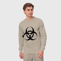Костюм хлопковый мужской Biological hazard, цвет: миндальный — фото 2