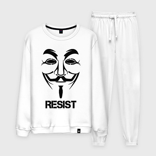 Мужской костюм Guy Fawkes - resist / Белый – фото 1