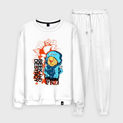 Костюм хлопковый мужской Пёс пират, цвет: белый