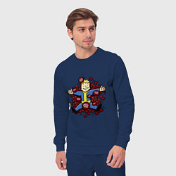 Костюм хлопковый мужской Vault boy caps, цвет: тёмно-синий — фото 2