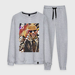 Костюм хлопковый мужской Jason Statham - кинозвезда, цвет: меланж