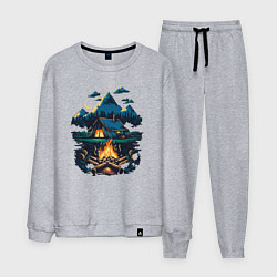 Костюм хлопковый мужской Ночной поход, цвет: меланж