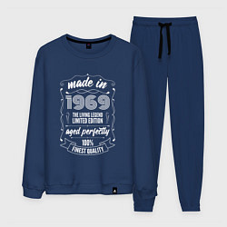 Костюм хлопковый мужской Made in 1969 retro old school, цвет: тёмно-синий