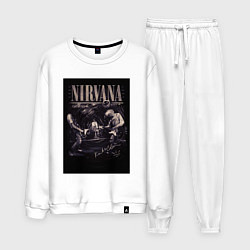 Костюм хлопковый мужской Nirvana live, цвет: белый