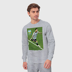 Костюм хлопковый мужской Argentina - Lionel Messi - world champion, цвет: меланж — фото 2