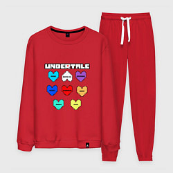 Костюм хлопковый мужской Undertale - души 8 людей, цвет: красный