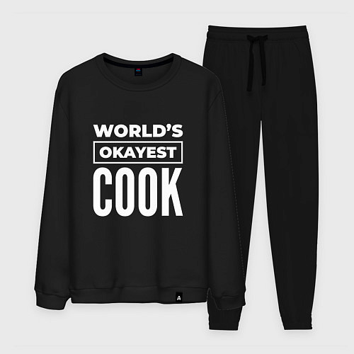 Мужской костюм Worlds okayest cook / Черный – фото 1