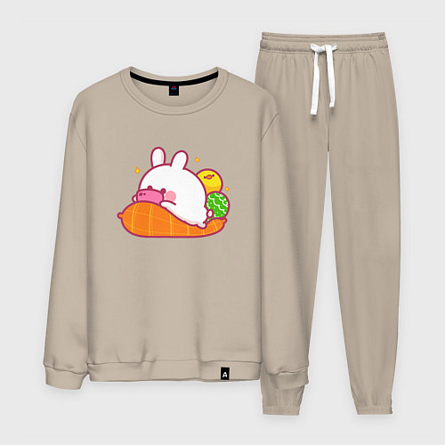 Мужской костюм Зайчик с телефоном / Миндальный – фото 1