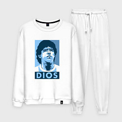 Костюм хлопковый мужской Dios Maradona, цвет: белый