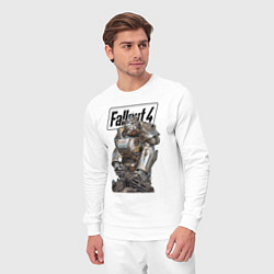 Костюм хлопковый мужской Paladin Danse of the Brotherhood of Steel Fallout, цвет: белый — фото 2