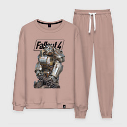 Костюм хлопковый мужской Paladin Danse of the Brotherhood of Steel Fallout, цвет: пыльно-розовый