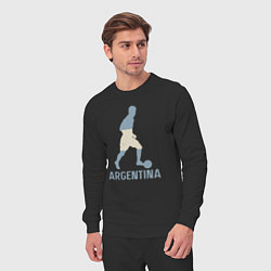Костюм хлопковый мужской Lionel Messi Argentina, цвет: черный — фото 2