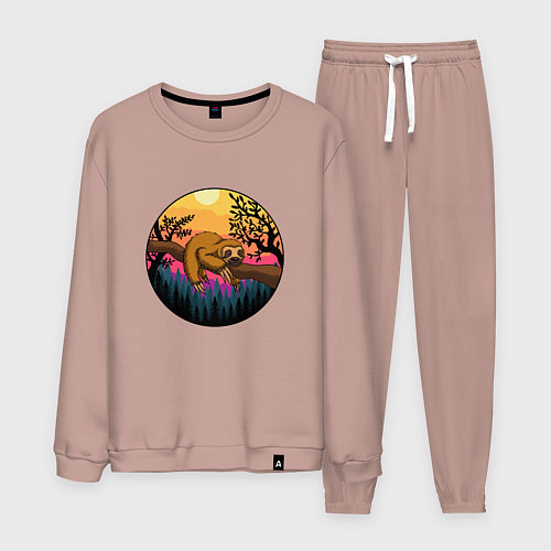 Мужской костюм Ленивый ленивец / Пыльно-розовый – фото 1