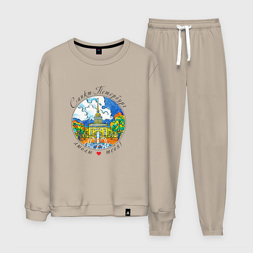 Мужской костюм Санкт-Петербург, Адмиралтейство / Миндальный – фото 1