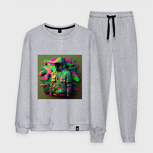 Мужской костюм Комуфляж воина / Меланж – фото 1