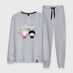 Костюм хлопковый мужской Nevermore Уэнздей и Энид Синклер, цвет: меланж