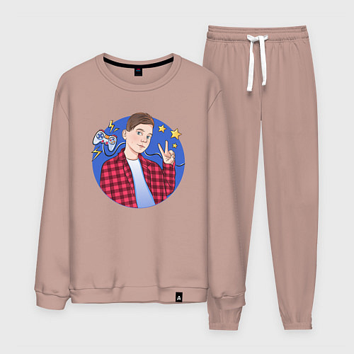 Мужской костюм Игорь Геймер М / Пыльно-розовый – фото 1