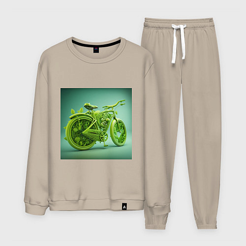 Мужской костюм Зелёное движение / Миндальный – фото 1