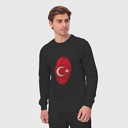 Костюм хлопковый мужской Отпечаток Турции, цвет: черный — фото 2
