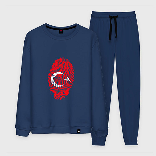 Мужской костюм Отпечаток Турции / Тёмно-синий – фото 1