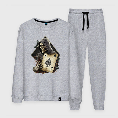 Мужской костюм Скелет с картой / Меланж – фото 1