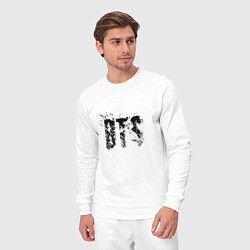 Костюм хлопковый мужской BTS logo, цвет: белый — фото 2