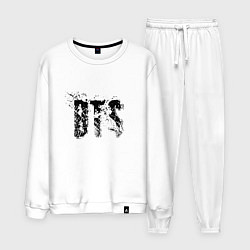 Костюм хлопковый мужской BTS logo, цвет: белый