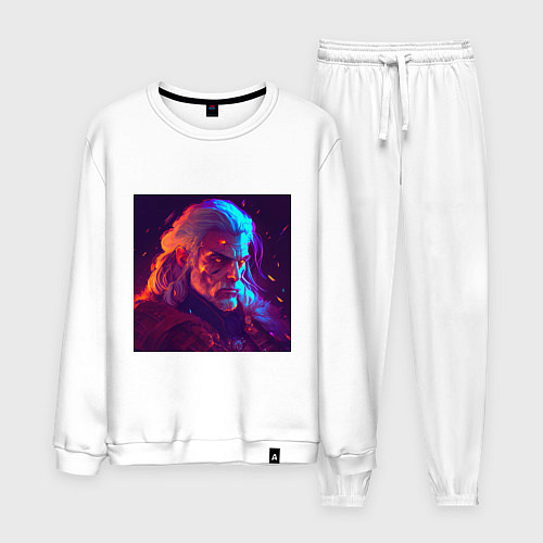 Мужской костюм Неоновый Ведьмак / Белый – фото 1