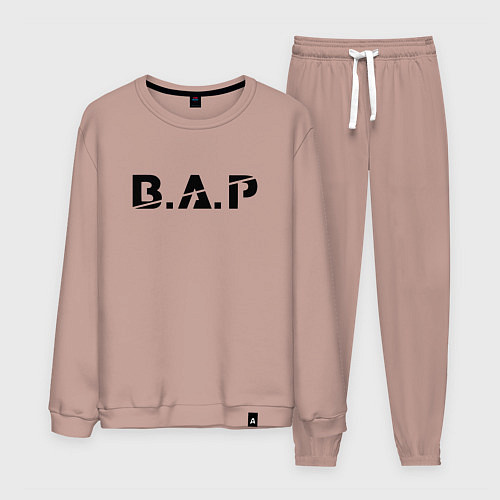 Мужской костюм B A P black logo / Пыльно-розовый – фото 1