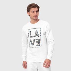 Костюм хлопковый мужской Лавэ окрыляет, цвет: белый — фото 2