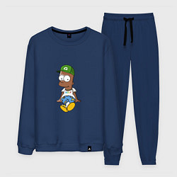 Костюм хлопковый мужской Black Bart, цвет: тёмно-синий