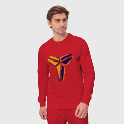 Костюм хлопковый мужской Kobe logo, цвет: красный — фото 2