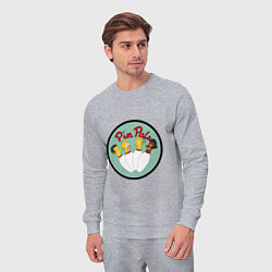Костюм хлопковый мужской Simpsons bowling, цвет: меланж — фото 2