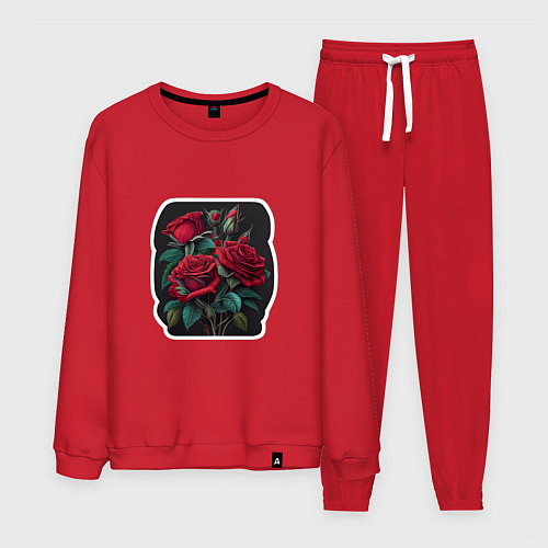 Мужской костюм Букет и красные розы / Красный – фото 1