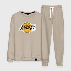 Костюм хлопковый мужской Kobe Bryant laking, цвет: миндальный