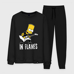 Костюм хлопковый мужской In Flames Барт Симпсон рокер, цвет: черный