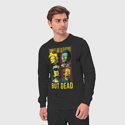 Костюм хлопковый мужской Zombies are also people only dead, цвет: черный — фото 2