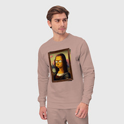 Костюм хлопковый мужской Mona Simpson, цвет: пыльно-розовый — фото 2