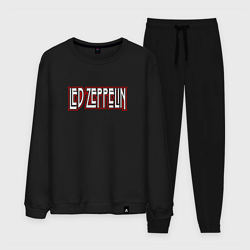 Мужской костюм Led Zeppelin логотип / Черный – фото 1
