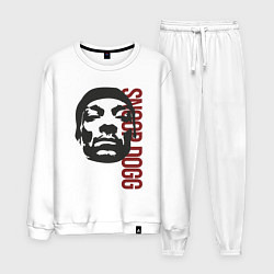 Костюм хлопковый мужской Репер Snoop Dogg, цвет: белый