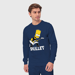 Костюм хлопковый мужской Skillet Барт Симпсон рокер, цвет: тёмно-синий — фото 2