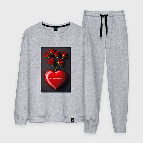 Мужской костюм Любовь Рождается в Сердце / Меланж – фото 1