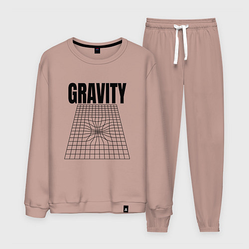 Мужской костюм Gravity и пространственная сетка / Пыльно-розовый – фото 1