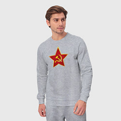 Костюм хлопковый мужской СССР звезда, цвет: меланж — фото 2