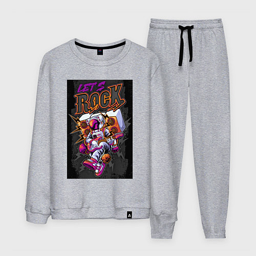 Мужской костюм Космонавт lets rock / Меланж – фото 1