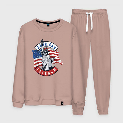 Мужской костюм American freedom / Пыльно-розовый – фото 1