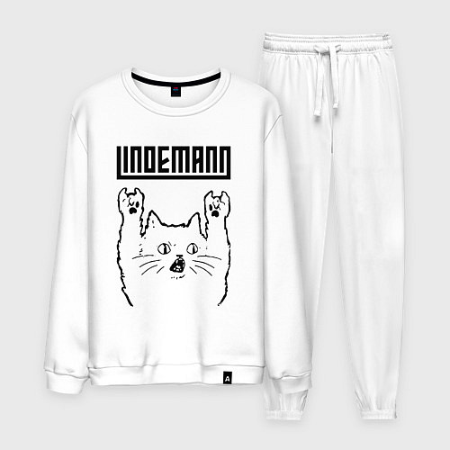 Мужской костюм Lindemann - rock cat / Белый – фото 1