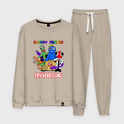 Мужской костюм Радужные друзья - монстры Роблокс / Миндальный – фото 1